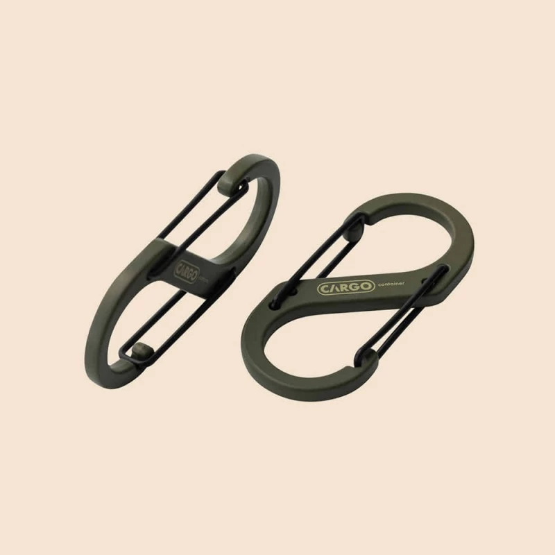 【綠色工場】 CARGO S型登山扣 金屬掛勾 S扣 可承重100kg 鋅合金 啞光黑/沙色/軍綠 露營神器 掛勾