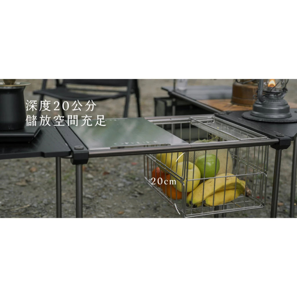Offline不鏽鋼摺疊籃【綠色工場】IGT一單位 摺疊瀝水藍 附刀叉淺籃 可折疊 304不鏽鋼 IGT配件