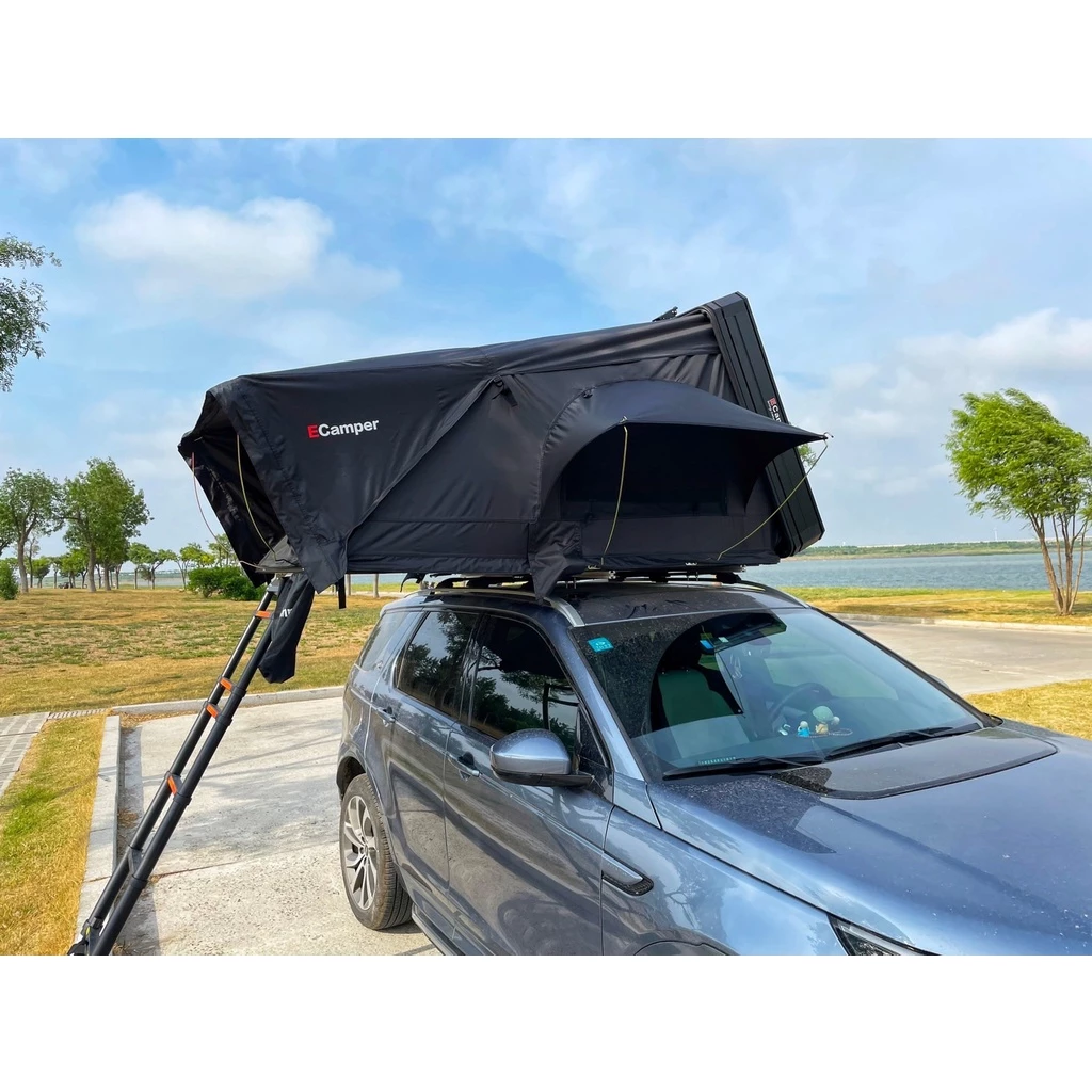 【綠色工場】全新升級 ECamper Black Eagle 鋁合金硬殼車頂帳 四人帳 黑膠車頂帳 鋁合金 車泊 帳篷