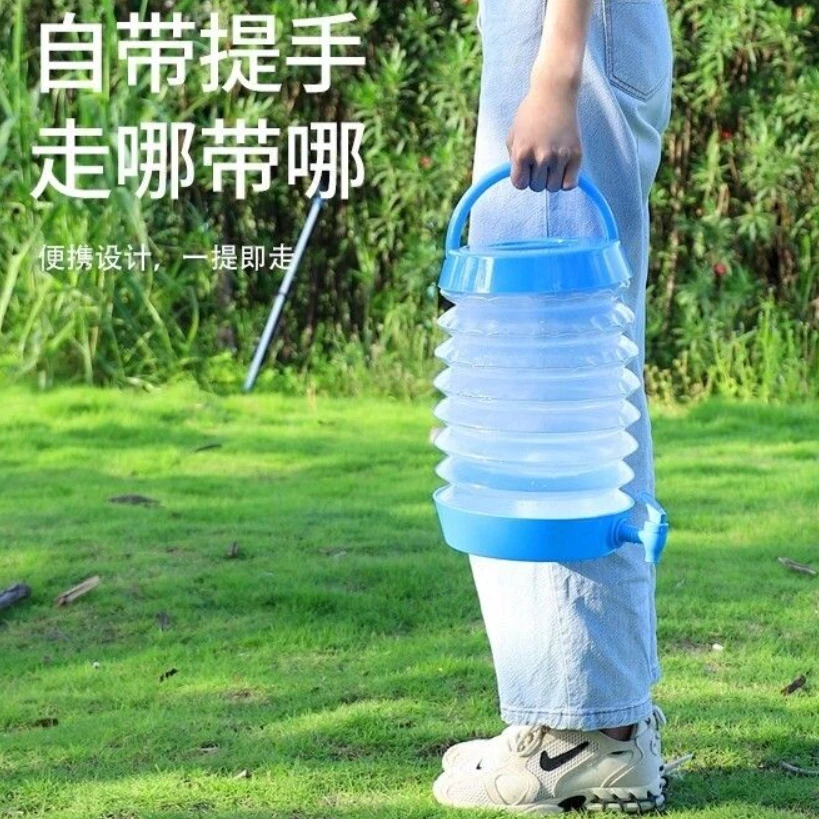 折疊伸縮水桶 5.5L【綠色工場】摺疊水桶 儲水桶 摺疊水桶 儲水桶 水桶 便攜水桶