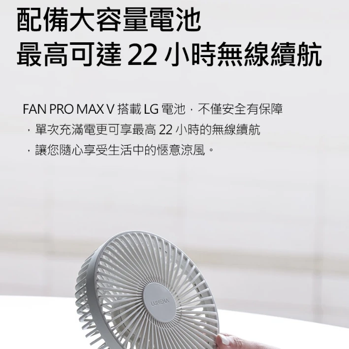 【N9 LUMENA】 PRO MAX V 折疊手持風扇