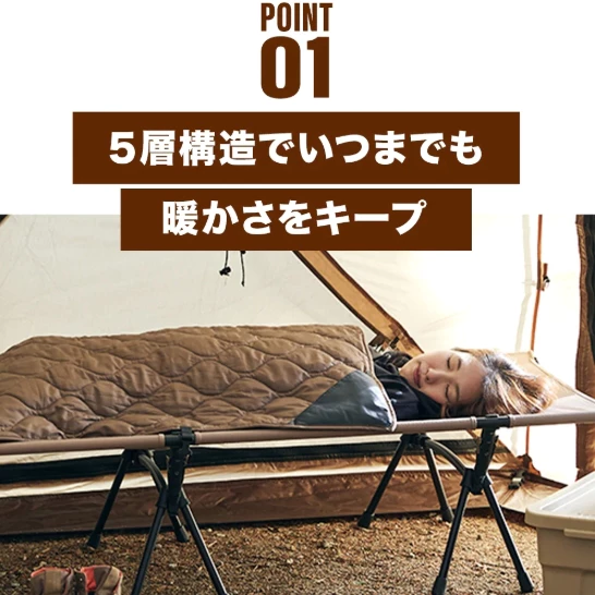 WAQ 『加大版』雙面五層結構毯【綠色工場】保暖毯 睡毯 露營毯 披肩毯 毛毛毯 行軍床毯 車宿毯 總代理公司貨 收納袋