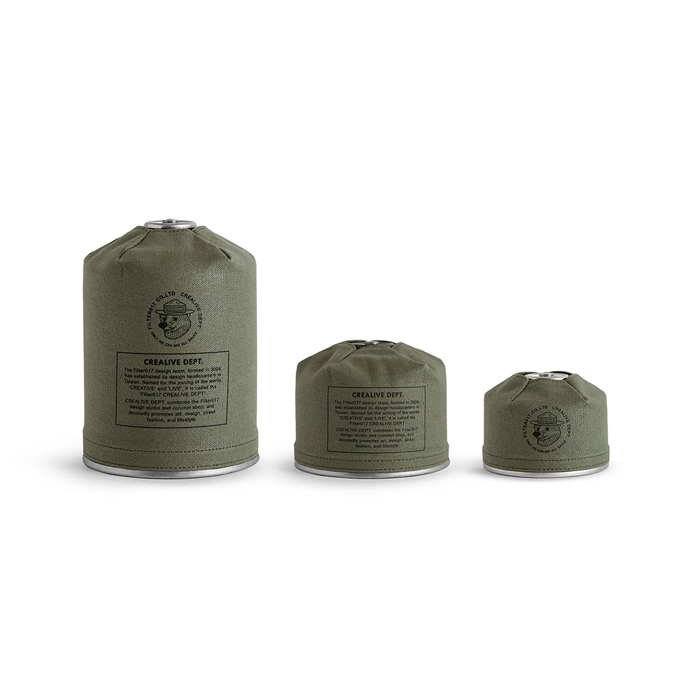 【綠色工場】Filter017上蠟帆布瓦斯罐套 軍風軍綠 高山瓦斯套 卡式爐 瓦斯爐 高山爐 高功率爐 露營 野營