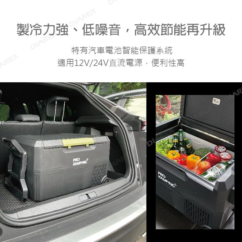 領航家 Pro Kamping 雙槽雙溫控行動冰箱 56L【綠色工場】車用冰箱 露營冰箱 德國壓縮機 5年保固 移動冰箱
