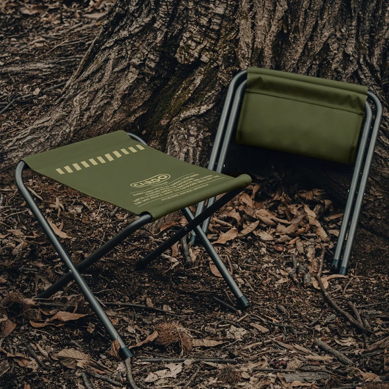 【綠色工場】CARGO 加寬小板凳 (2入) 軍綠/沙色 軍風風格 露營椅 童軍椅 折凳 兒童椅 摺疊凳 摺疊椅 露營