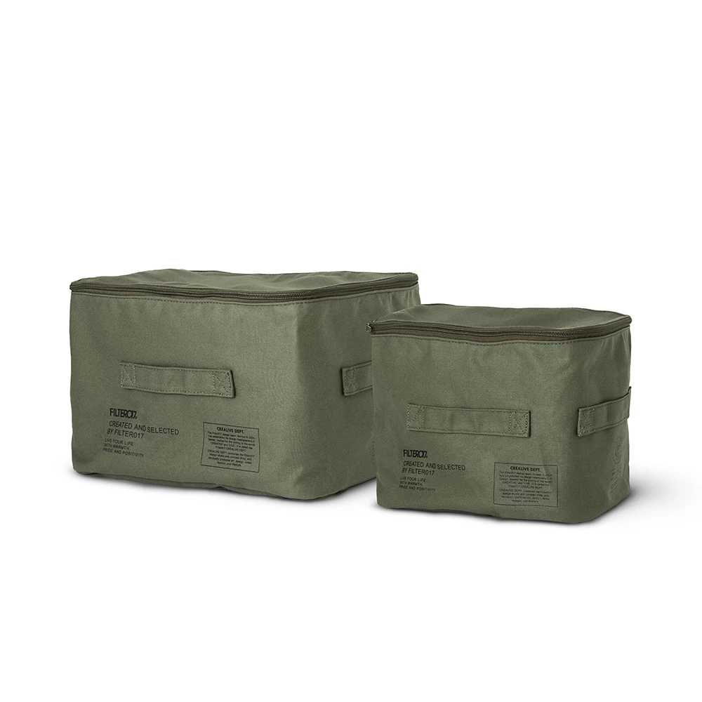 【綠色工場】Filter017 Waxed Canvas Soft Box 上蠟帆布立體收納袋 軍風軍綠 裝備袋 露營