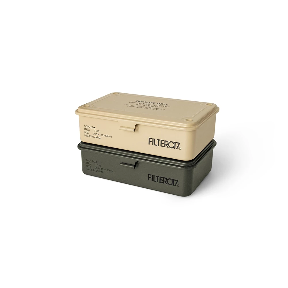 【綠色工場】日本製Filter017 x TOYO Tool Box T-190日製層疊收納盒(軍綠 /卡其)鐵盒