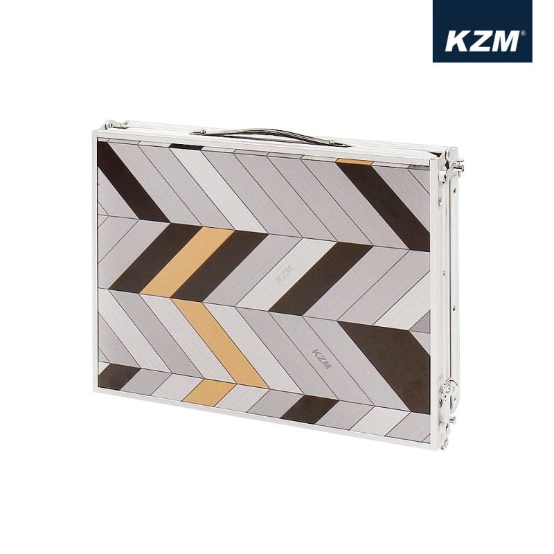 【綠色工場】KAZMI KZM 輕量三折合野餐桌 (K9T3U008) 摺疊桌 露營小桌 帳內桌 收納桌 輕巧桌