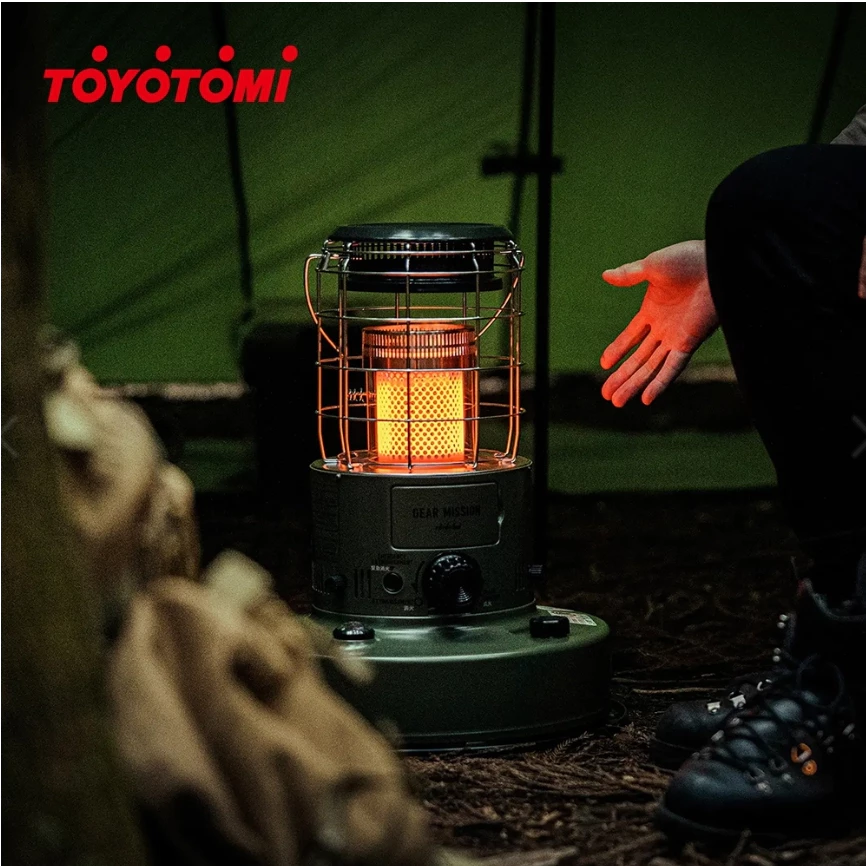 TOYOTOMI 煤油暖爐 橄欖綠 RR-GER25G 【綠色工場】傳統熱對流式 日本製 適用約6坪 電子式點火