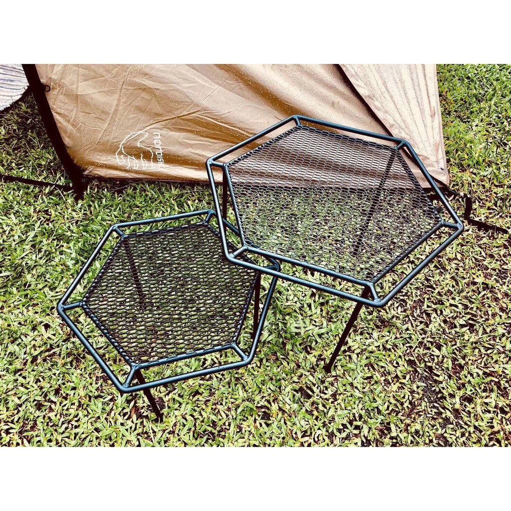 【綠色工場】鐵 鉄 Iron Work 六角鐵桌 M / L 露營桌組 鐵件 鑄鐵桌 鍛鐵桌 露營鐵桌 鑄鐵 鍛鐵 鐵桌