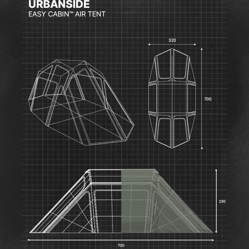 【8折出清價】URBANSIDE｜EASY CABIN™ AIR TENT｜充氣式隧道帳