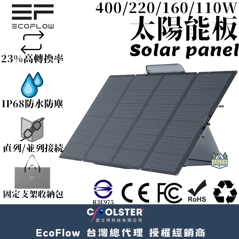 EcoFlow 太陽能板【綠色工場】太陽能充電板 攜帶式太陽能板 折疊 太陽能充電 綠能環保