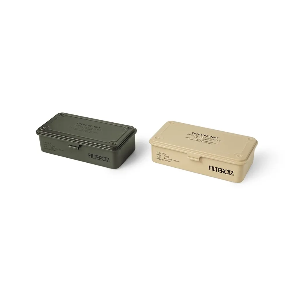 【綠色工場】日本製Filter017 x TOYO Tool Box T-190日製層疊收納盒(軍綠 /卡其)鐵盒