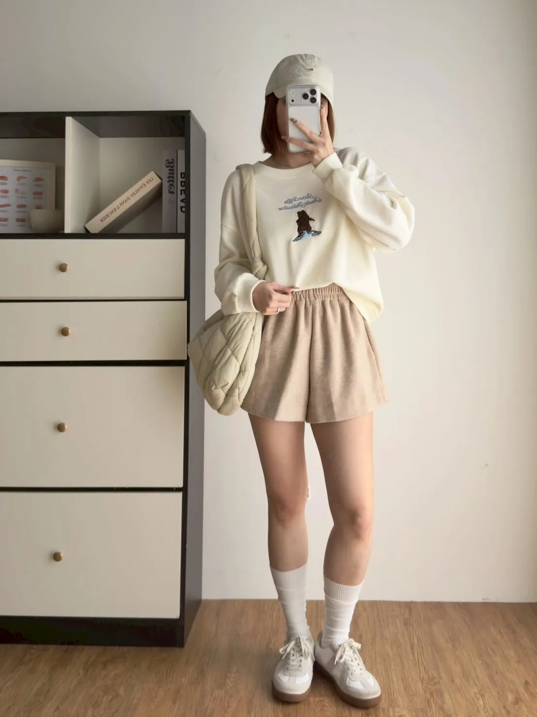 兔絨高腰短褲