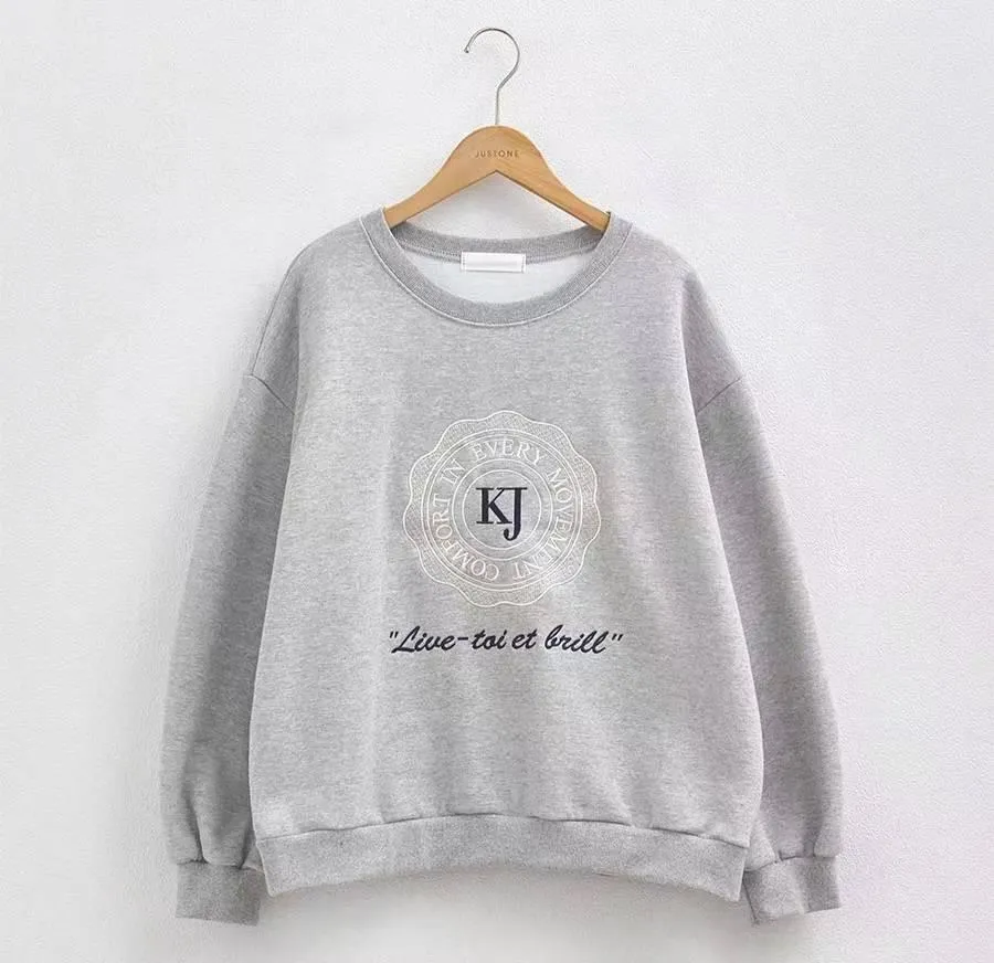正韓自訂刺繡英字大學T