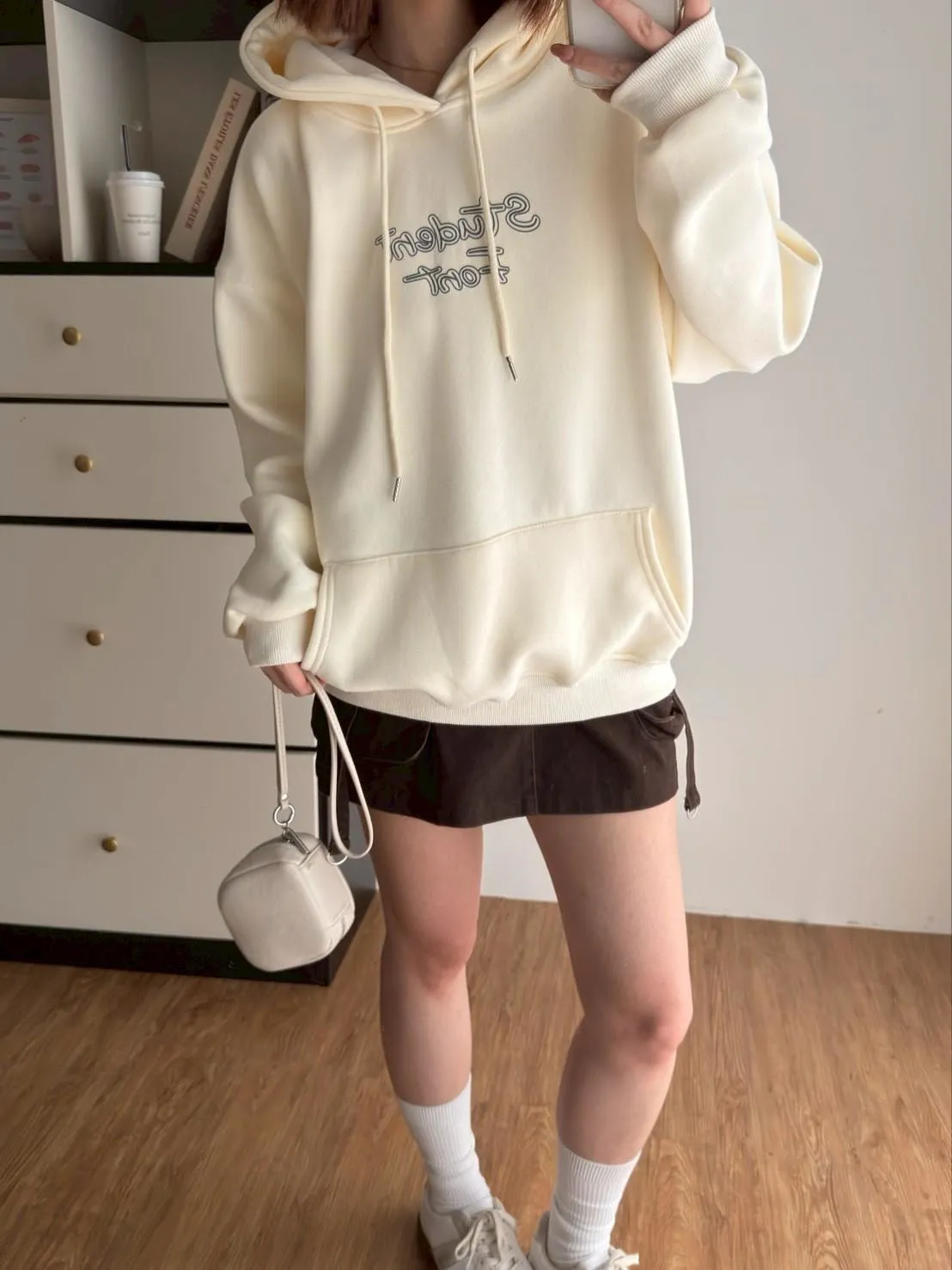 英文寶寶絨帽T