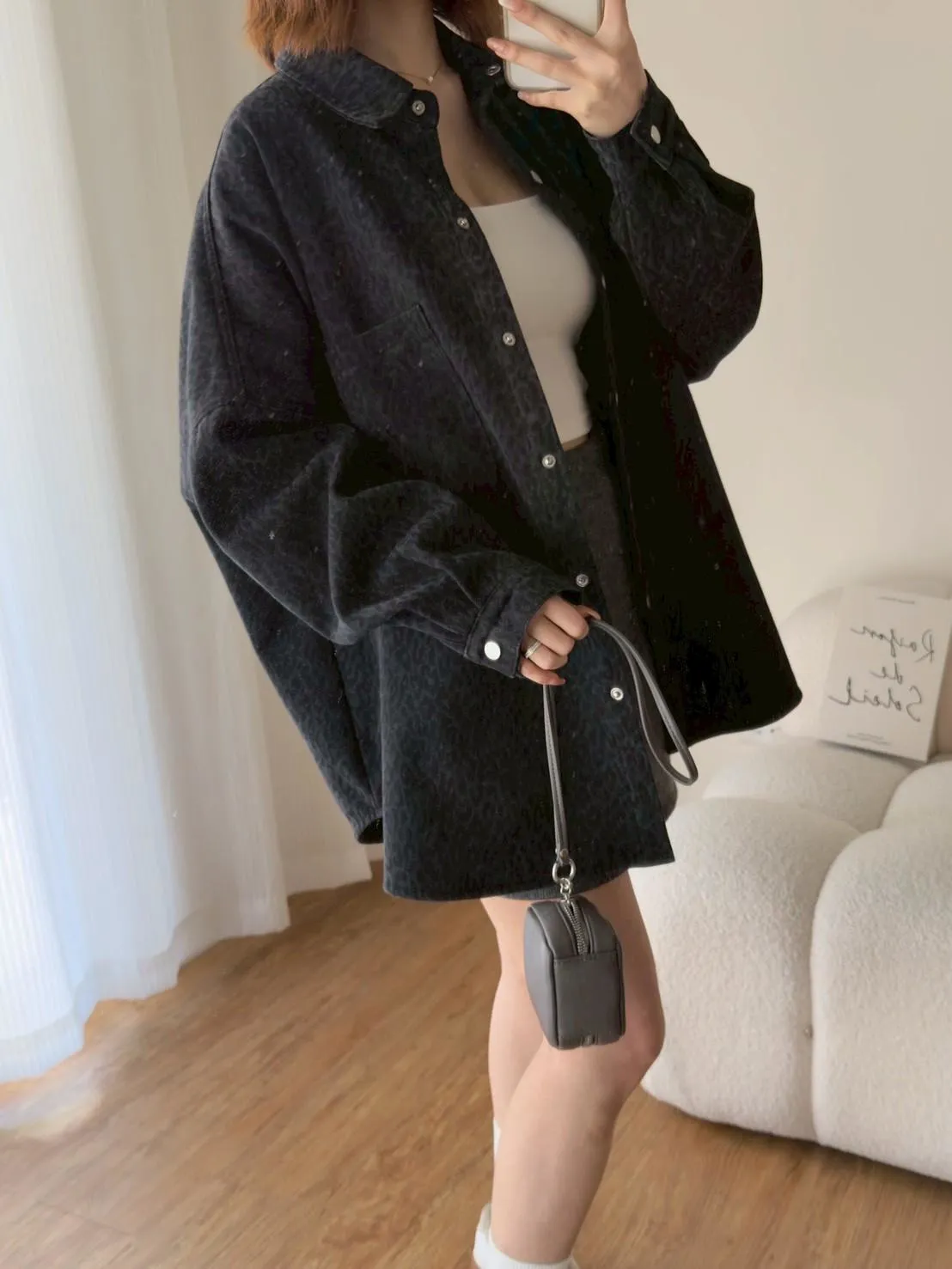 豹紋牛仔襯衫