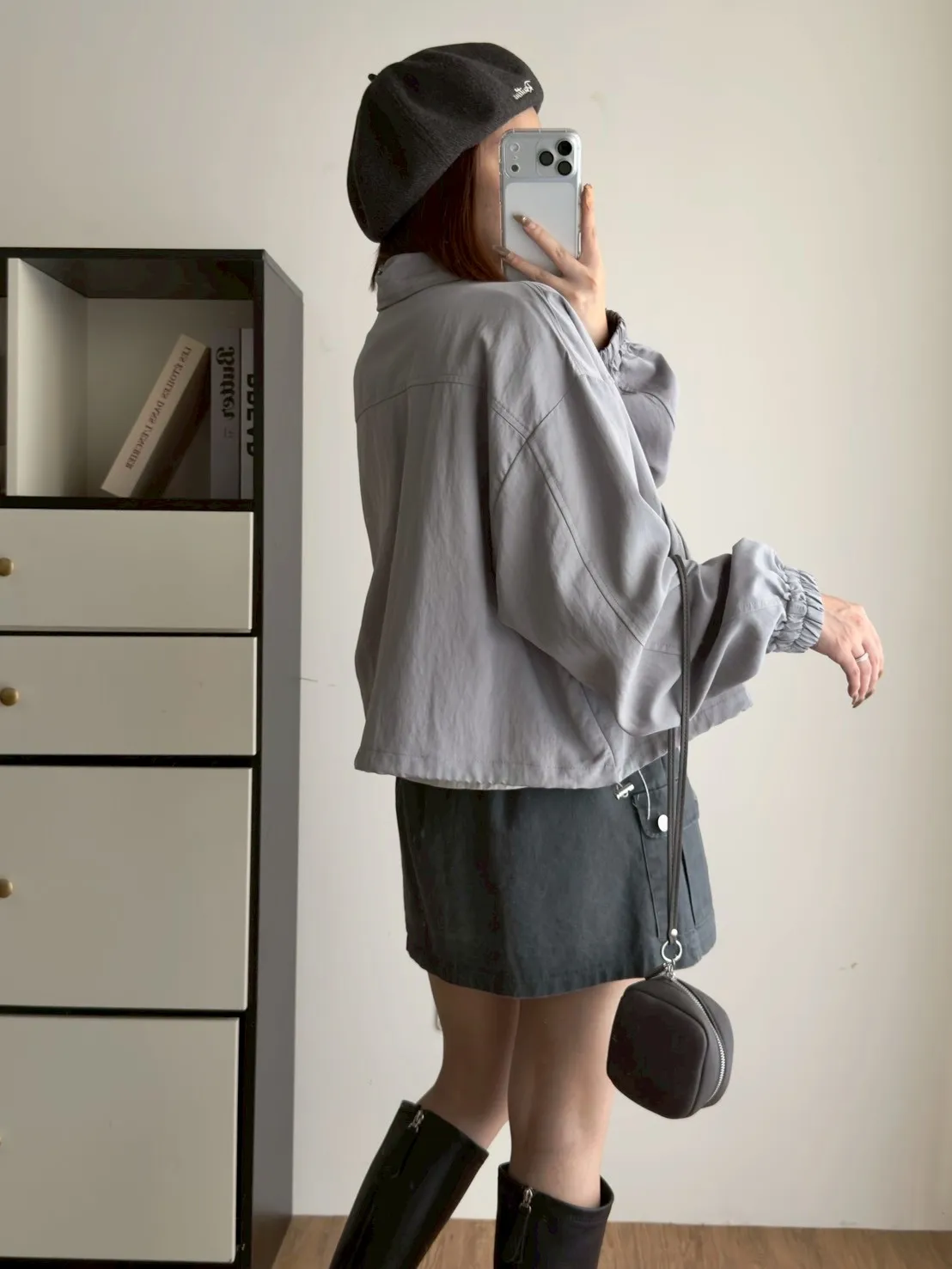 拉鍊下縮外套