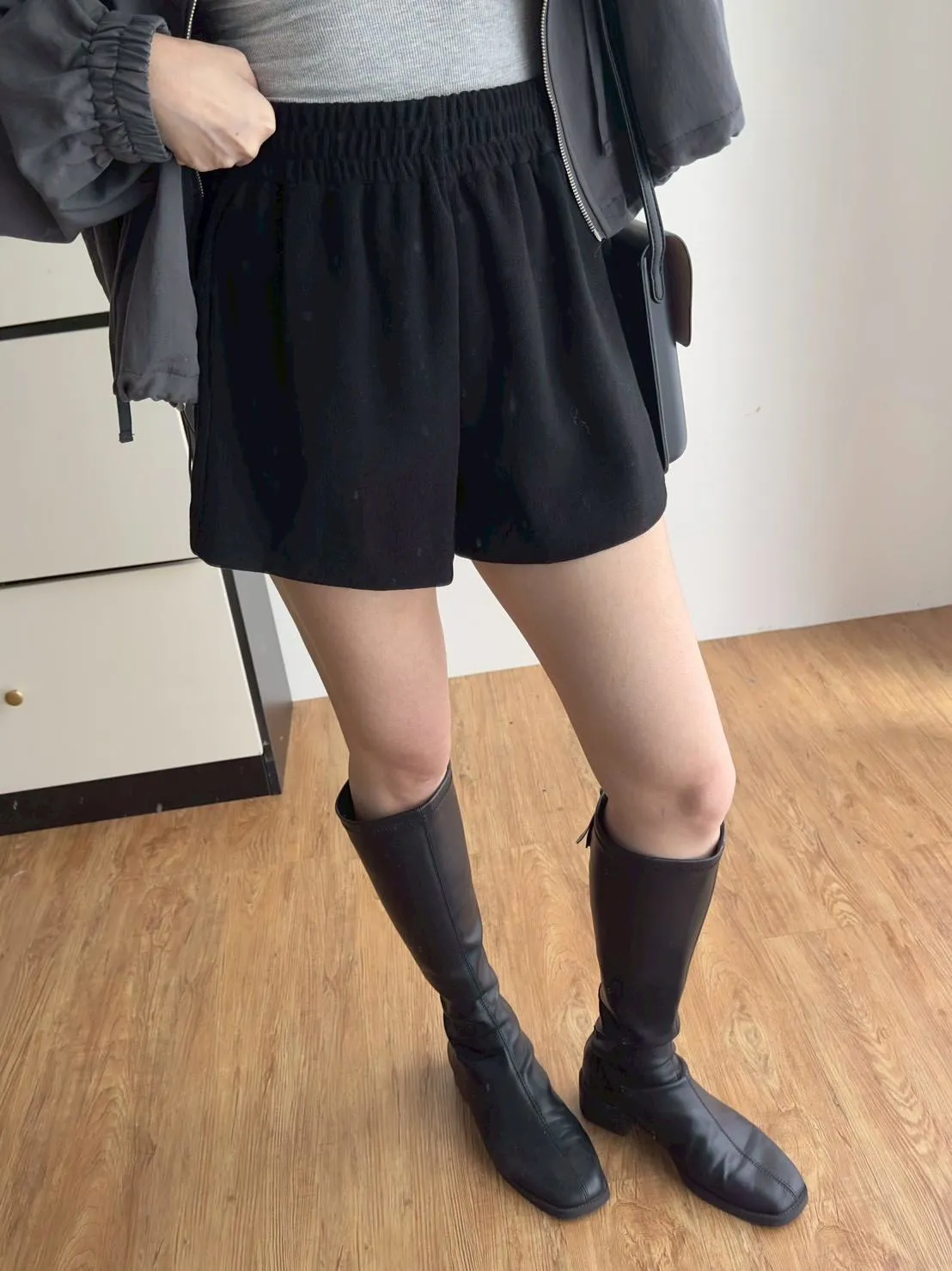 兔絨高腰短褲