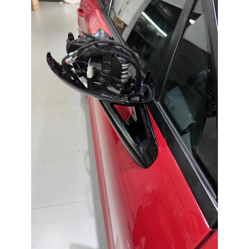 保時捷Porsche老款Macan升级原廠SportDesign 鏤空外後視鏡 (亮黑)
