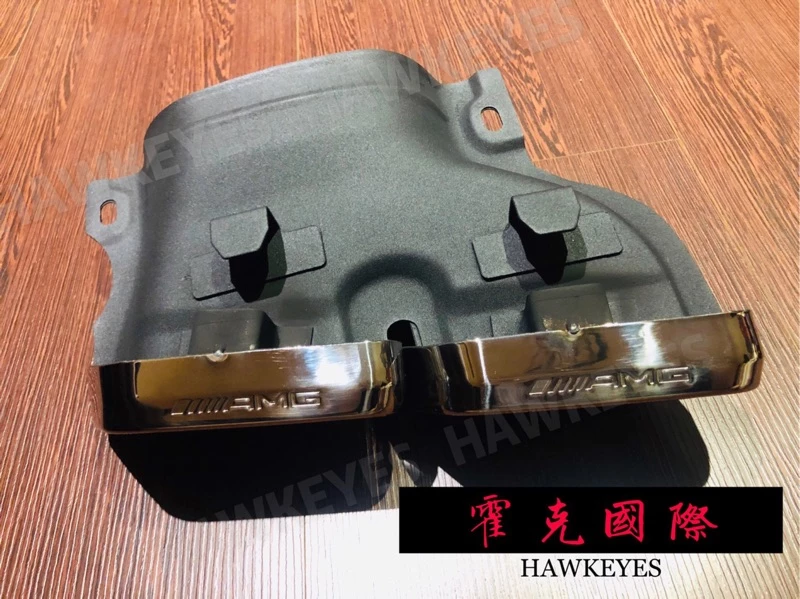 Benz 賓士 C63 四出尾飾管 + 後下巴