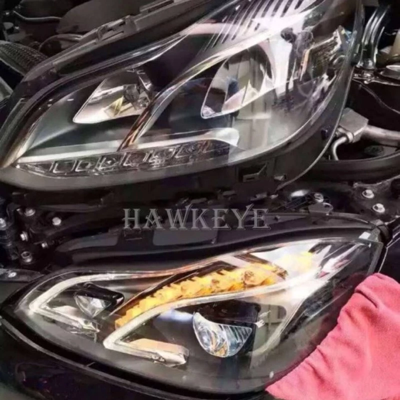 賓士 Benz W212 全新 燈眉黑框魚眼 全LED大燈 台灣製造!!