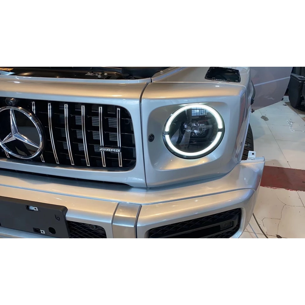 Benz 賓士 G500 改裝 升級 原廠 幾何多光束 燻黑大燈