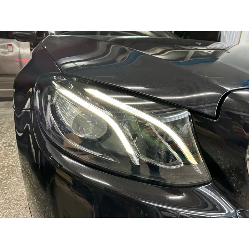 Benz 大燈 維修 修復 日行燈 導光條 泛黃 變黃 W213 LED