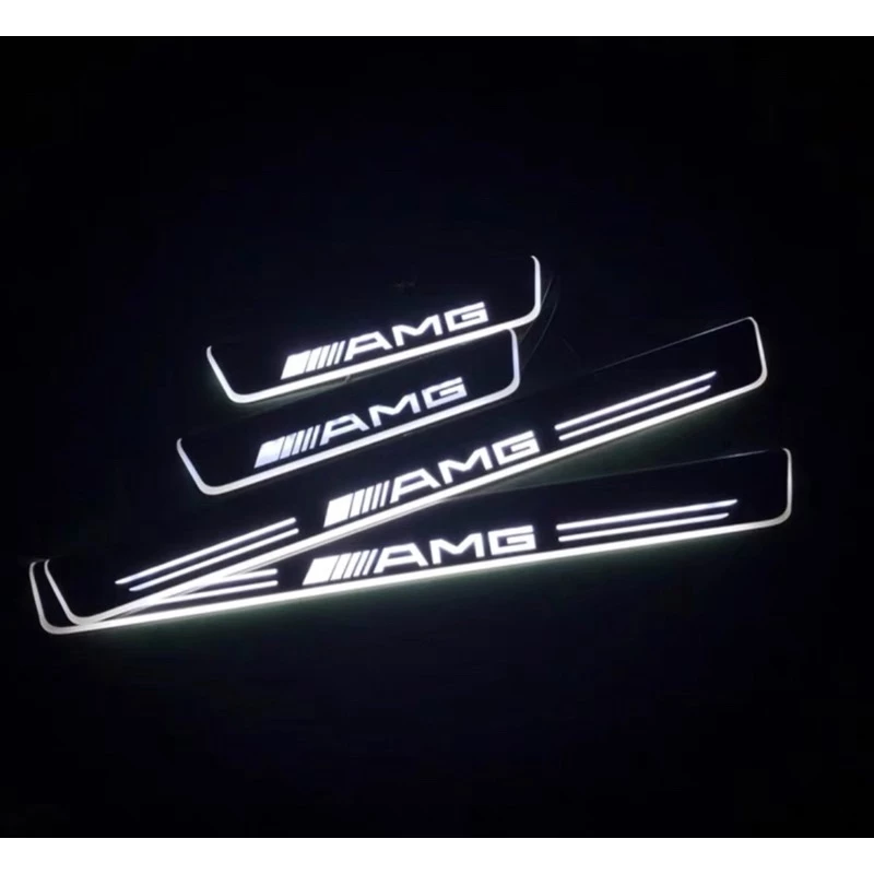 Benz AMG 迎賓飾板 門檻燈 W205 GLC W213 W222 W117