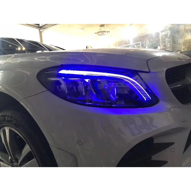 Benz W205 C class 舊款升級改新款多光束雷射大燈 原廠件