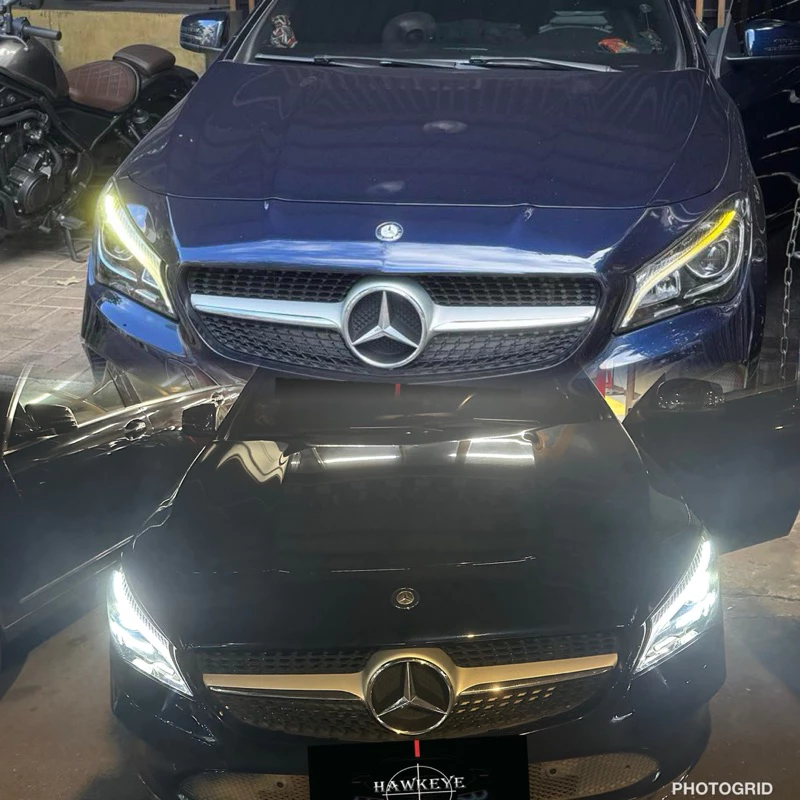Benz 大燈 維修 修復 日行燈 導光條 泛黃 變黃 w117 W176 W177 LED