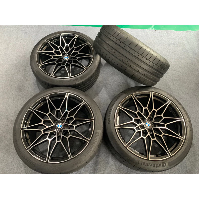 BMW 原廠 892M M版 鍛造 鋁圈 輪框 21吋 含馬牌輪胎~原車X3M拆車下來9成新, 僅有