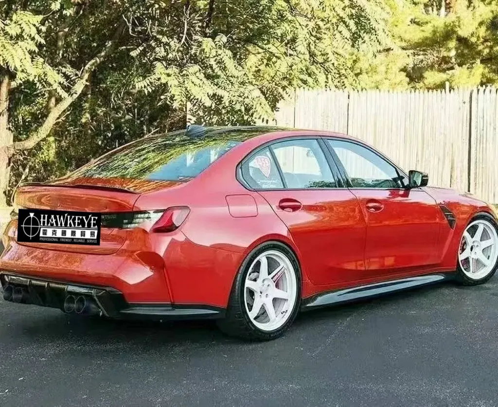 BMW 新款M3 G80 3D款碳纖維側裙 (可選乾/濕碳纖維)