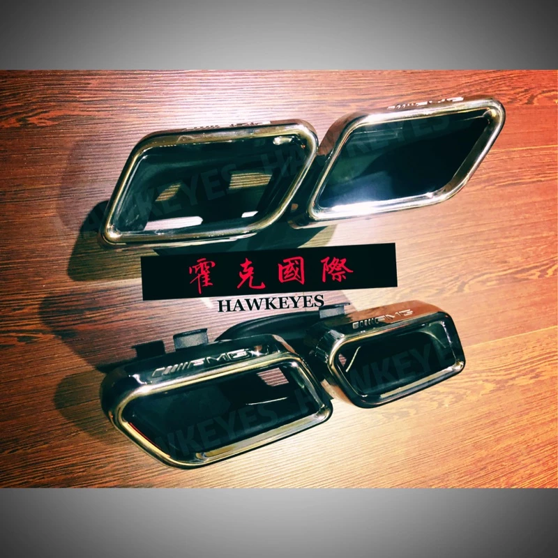 Benz 賓士 C63 四出尾飾管 + 後下巴