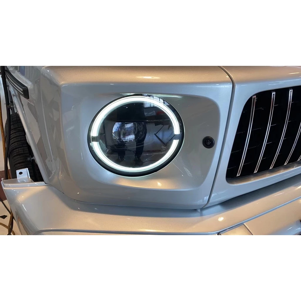 Benz 賓士 G500 改裝 升級 原廠 幾何多光束 燻黑大燈