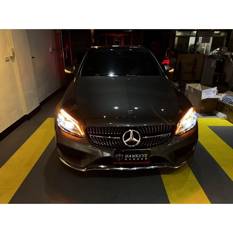 Benz W205 C class 舊款升級改新款多光束雷射大燈 原廠件