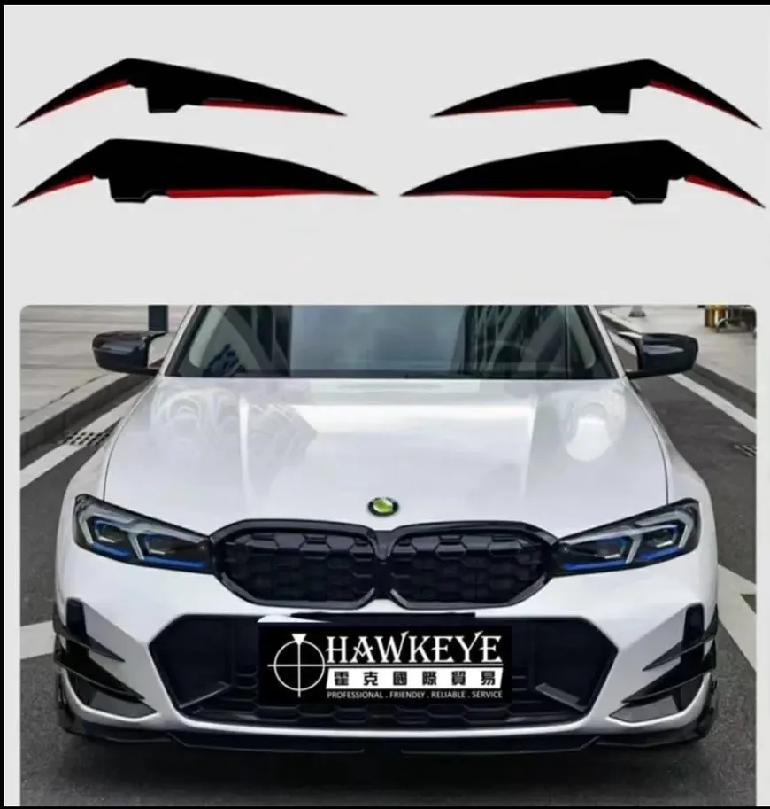 23款 BMW 新3系G20/G28後期 碳纖維前風刀四件套