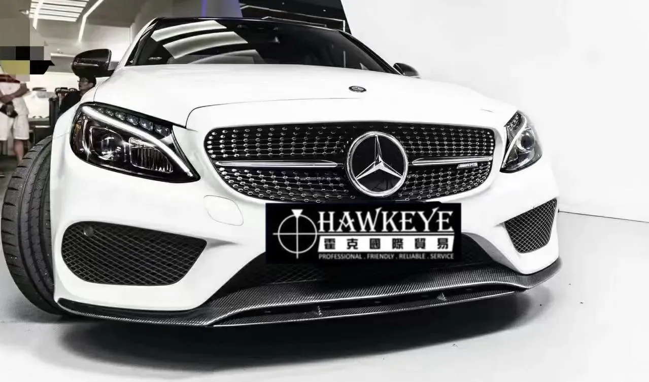 Benz 賓士 C級W205前期運動版 FD款碳纖維雙層前下巴