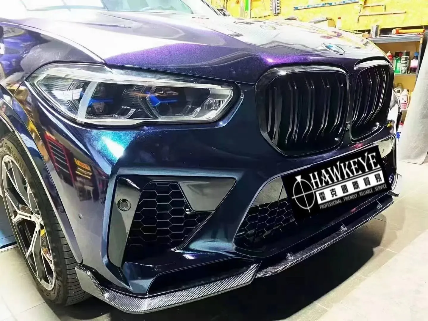 BMW 新款X5M F95 V款碳纖維前下巴
