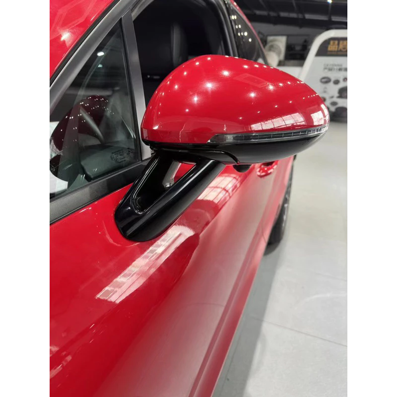 保時捷Porsche老款Macan升级原廠SportDesign 鏤空外後視鏡 (亮黑)