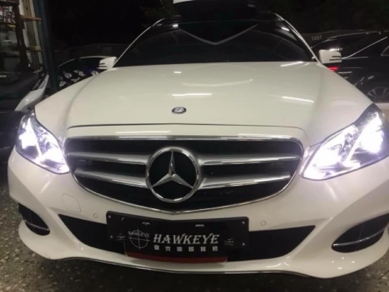 賓士 Benz W212 全新 燈眉黑框魚眼 全LED大燈 台灣製造!!