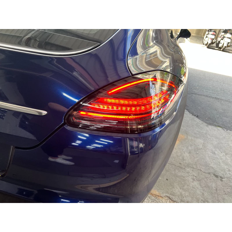 保時捷 Porsche Panamera 970.1升級970.2 尾燈 直上 薰黑 紅色