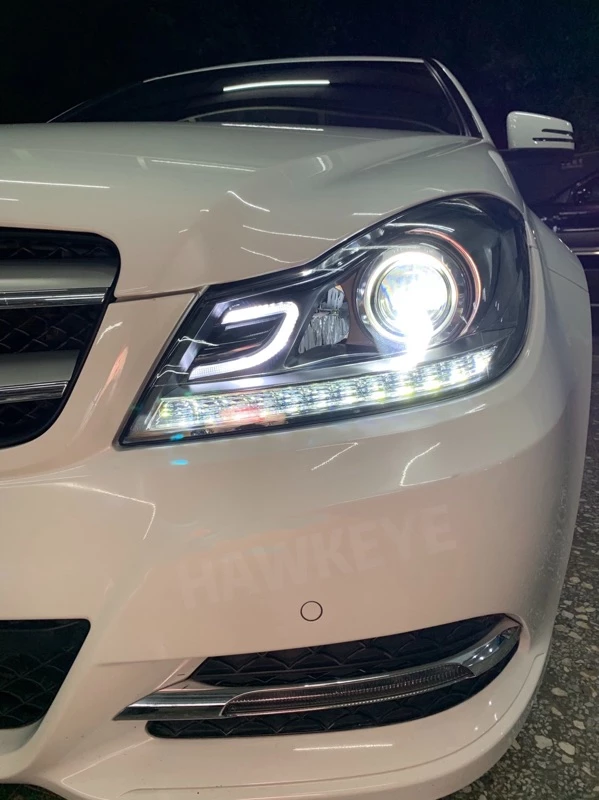 Benz 賓士 W204 11 ～13年小改款 C180 C250 專用小C型大燈組 合法 變更行照