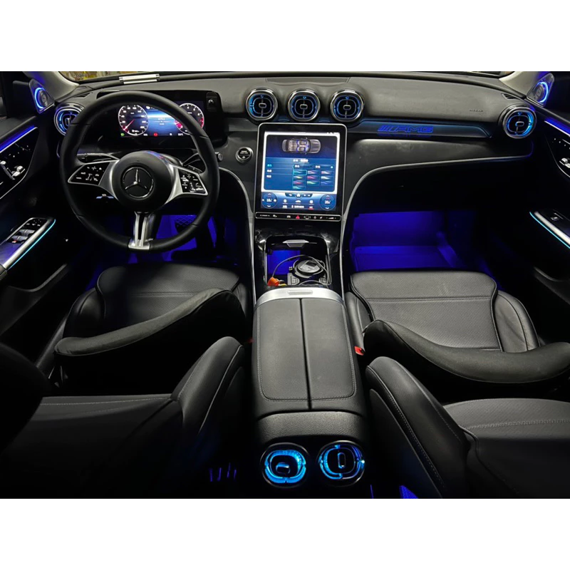 Benz W206 C class 渦輪出風口 4D旋轉高音&扶手燈