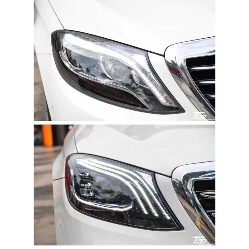BENZ  W222 S級前期改後期大包圍 大燈 尾燈 全套件 素材 升級小改款S63/S65大包圍
