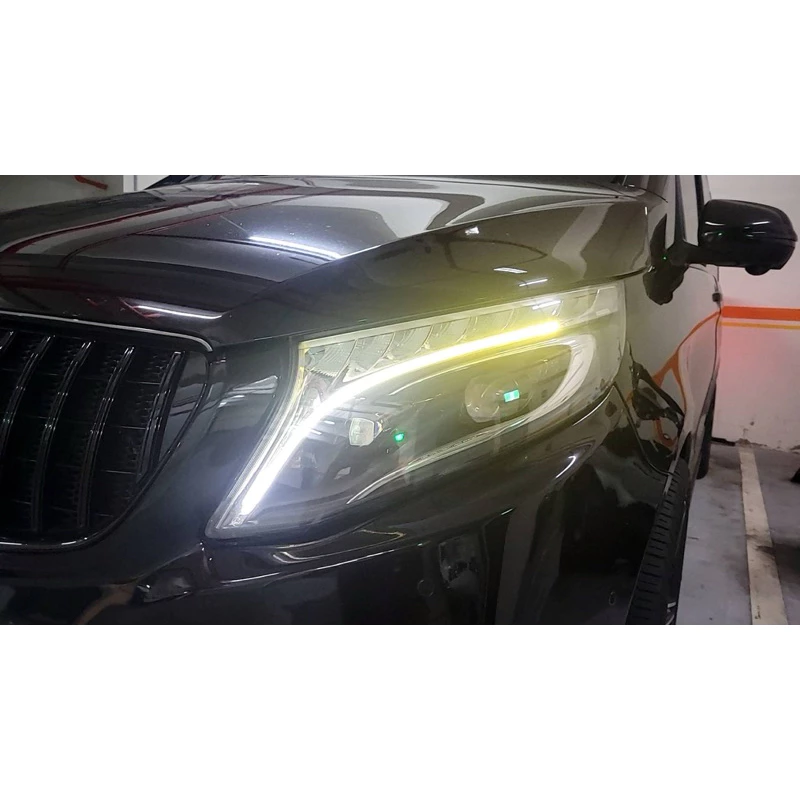 Benz W447 V250 V300 Vito大燈 維修 修復 日行燈 導光條 泛黃 變黃