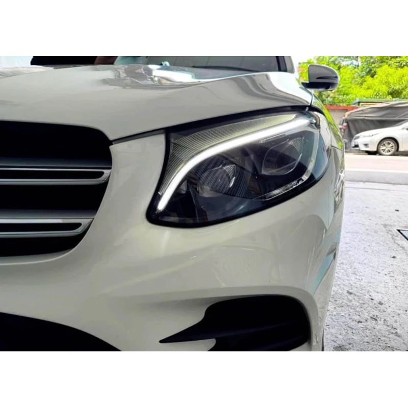 Benz 大燈 維修 修復 日行燈 導光條 泛黃 變黃 W205 GLC W213 W117 