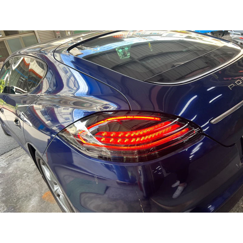 保時捷 Porsche Panamera 970.1升級970.2 尾燈 直上 薰黑 紅色