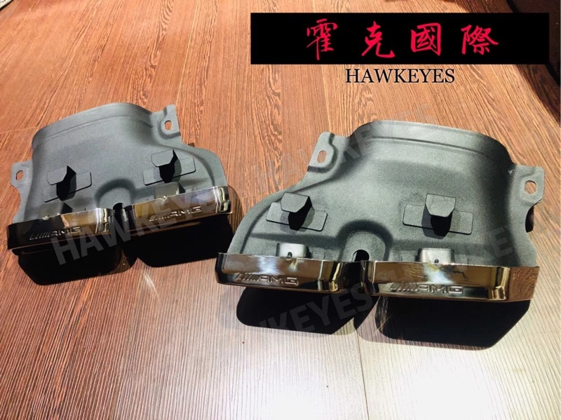 Benz 賓士 C63 四出尾飾管 + 後下巴