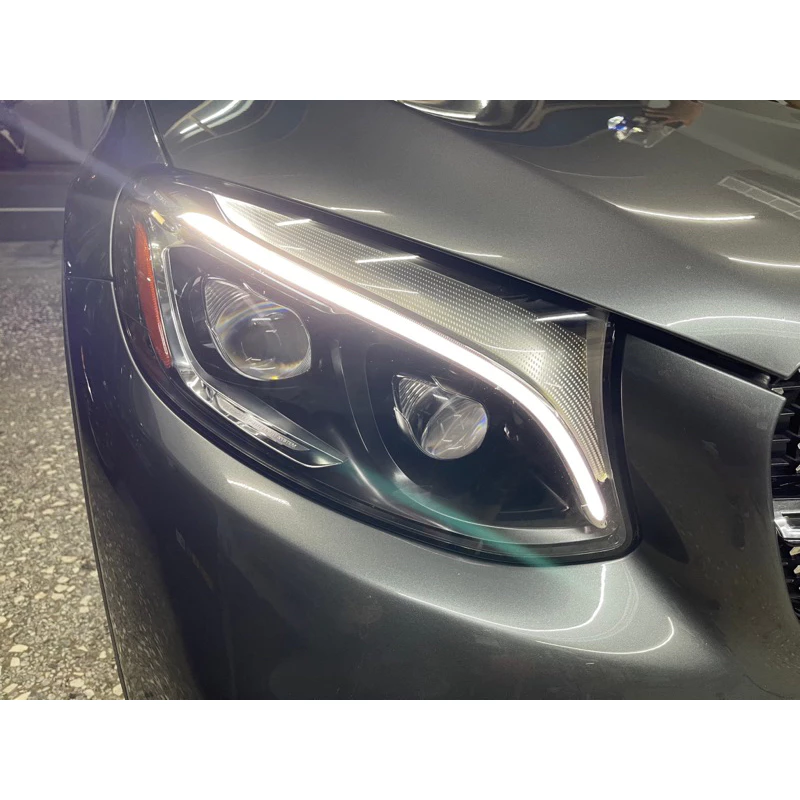 Benz 大燈 維修 修復 日行燈 導光條 泛黃 變黃 W205 GLC W213 W117 